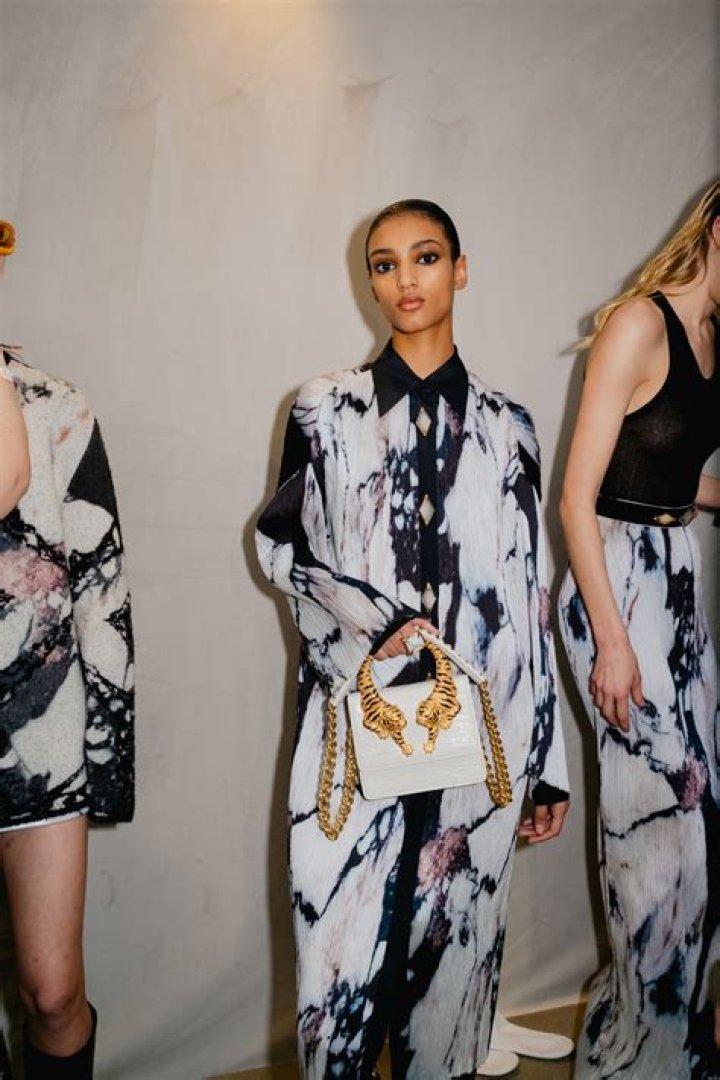 Roberto Cavalli - Backstage & Front Row - Milan Fashion Week Womenswear Spring/Summer 2012